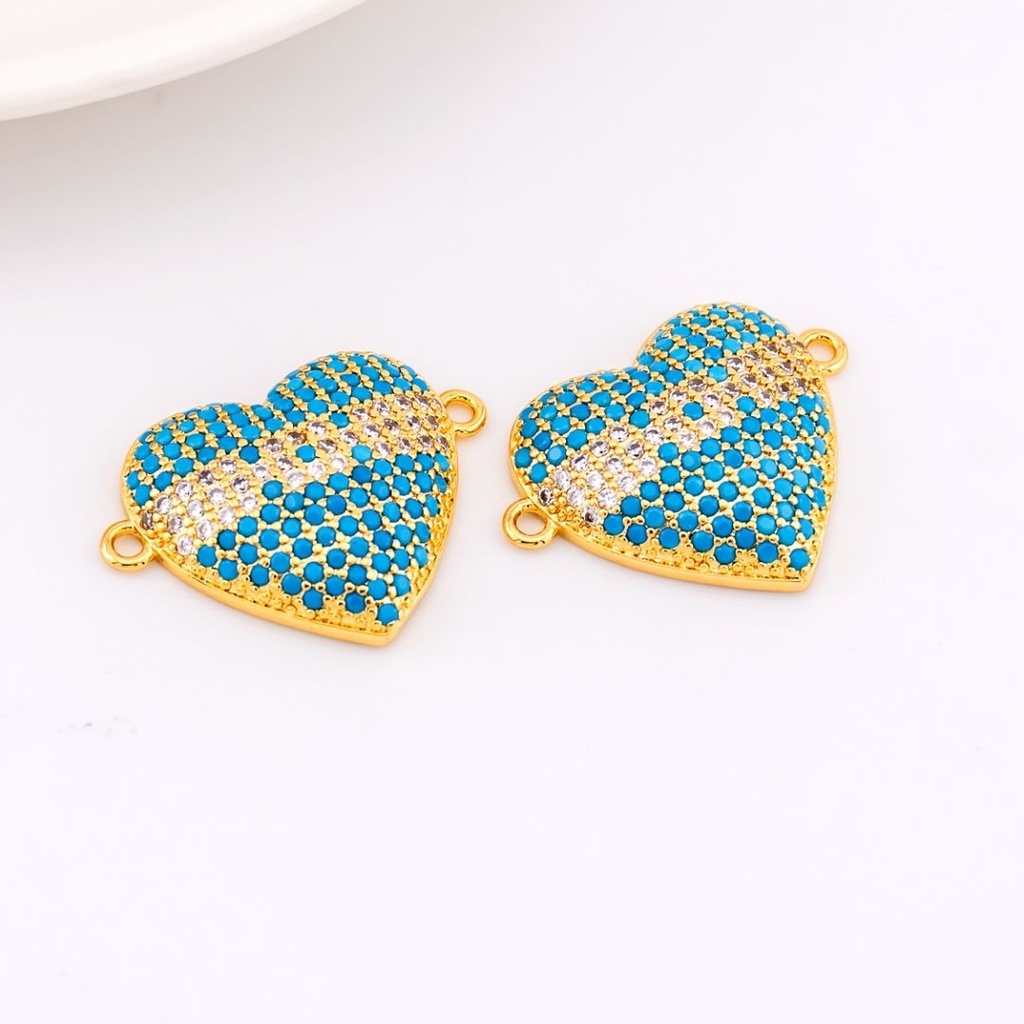 Enlace corazon bandera honduras  micropave con baño 18k