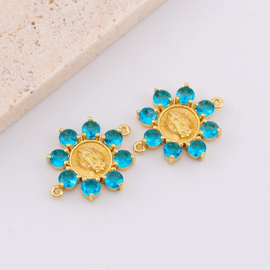Enlace virgen micropave religioso con baño 18k