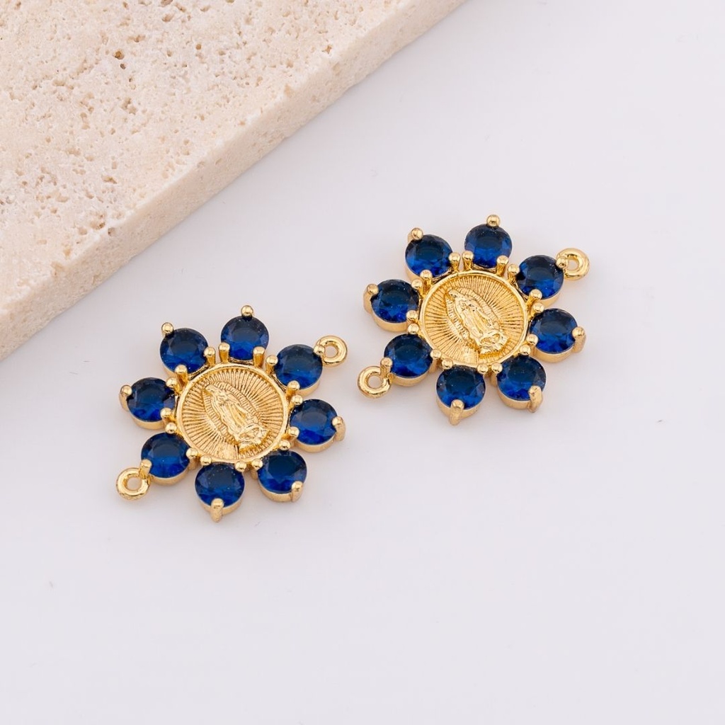 Enlace virgen micropave religioso con baño 18k