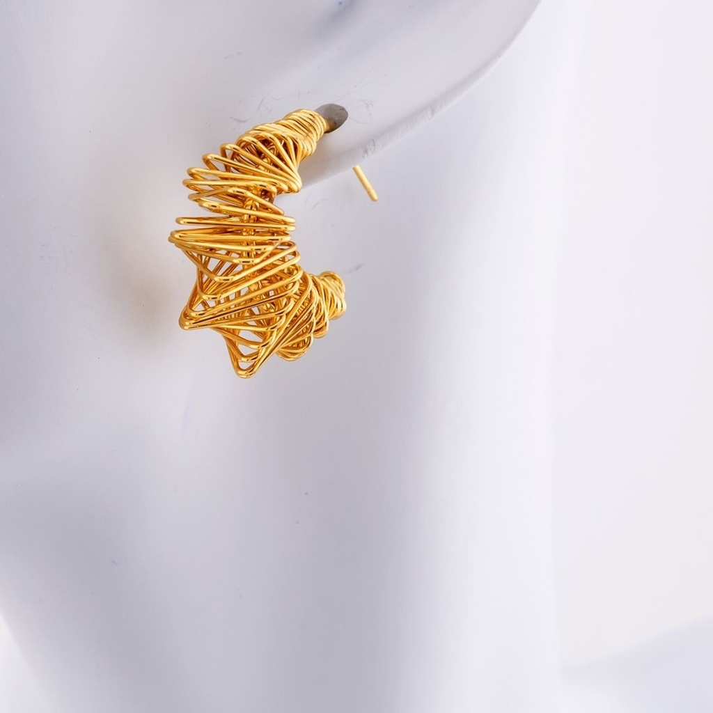 arete  C hoop espiral BAÑO 18K