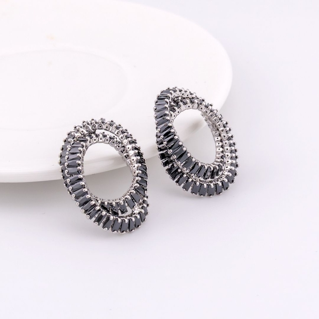 Aretes zirconia baño 18k