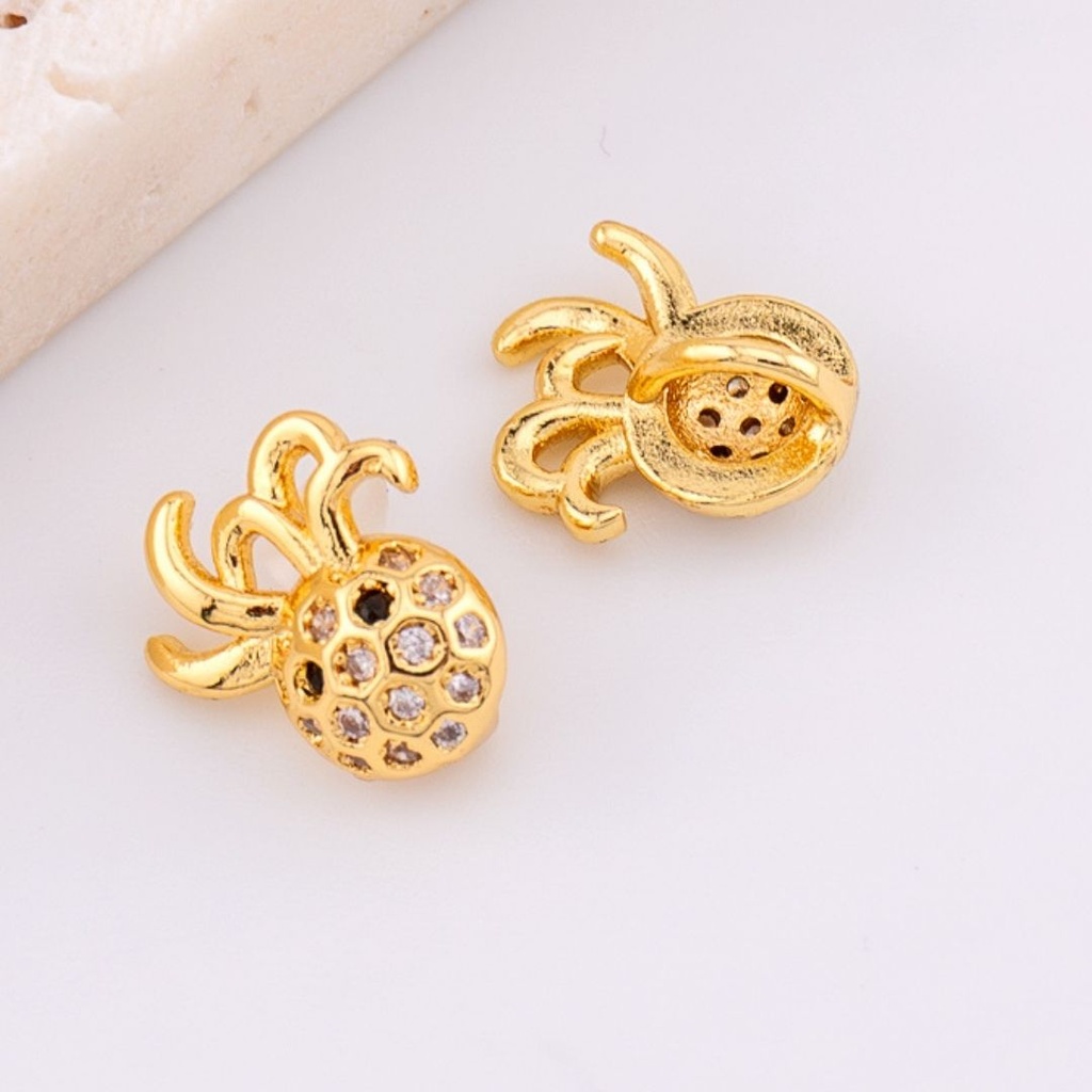 DIje mini en micropave pulpo baño de 18k