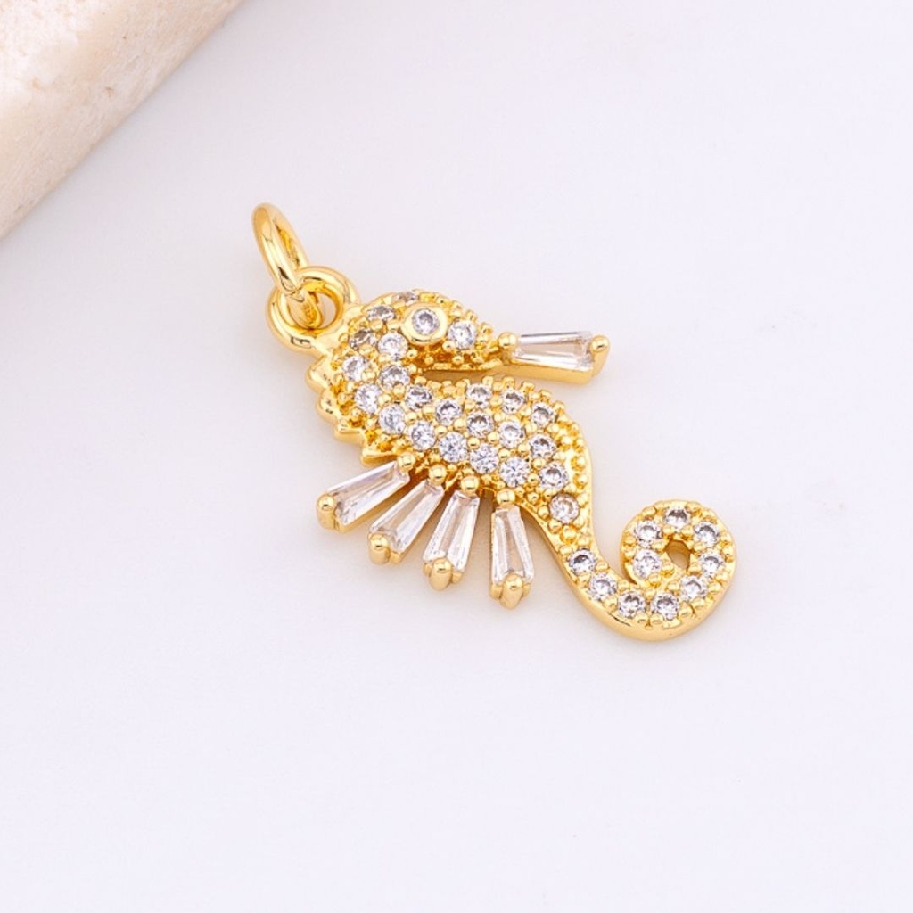 DIje micropave dragon de mar baño de 18k