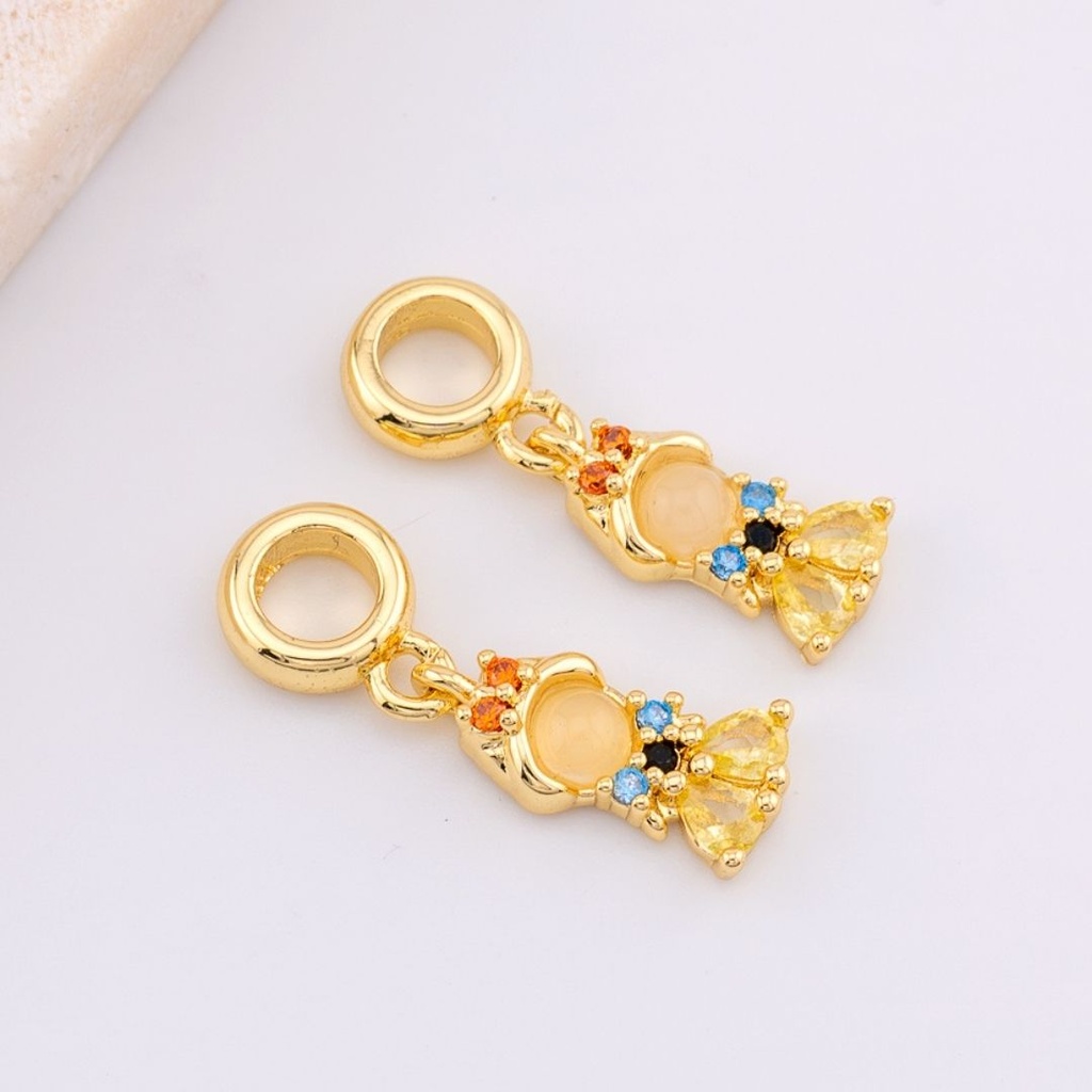 Mini dije princesa con micropave baño 18k 