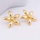 Aretes flor chunky baño 18k