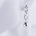 Aretes gota colgantes  baño 18k plateado
