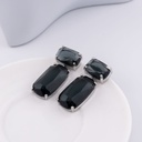 Aretes  colgantes con zirconias BAÑO 18K