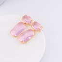 Aretes  colgantes con zirconias BAÑO 18K