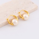 Aretes argolla con perla BAÑO 18K