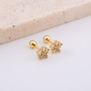 Aretes Piercing con bolita baño 18k