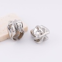 Anillo chunky flor baño 18k