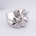 Pulsera brazalete chunky flor baño 18k