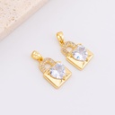 DIje  micropave  candado corazon candado baño de 18k