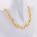 Collar eslabones baño 18k