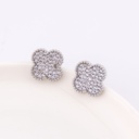 Aretes trebol BAÑO 18K