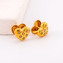 arete  hoop corazon acero inoxidable