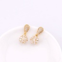 Aretes c hoops zirconia baño 18k
