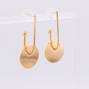 Aretes c hoops zirconia baño 18k