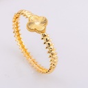 Pulsera trebol baño 18k