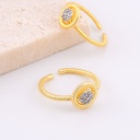 Anillo ajustable delgado dos tonos baño 18k