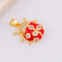 Dije con micropave mariquita zirconia baño 18k