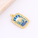 DIje esmaltado delfin con micropave baño de 18k