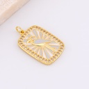 DIje esmaltado cisne con micropave baño de 18k