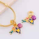 dije charm micropave BUCEO PEZ Y CARACOL  baño 18k