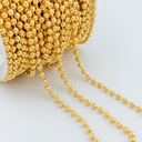 Cadena bolitas  baño de 18k