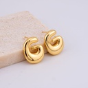 Aretes letras del abecedario baño 18k letra G