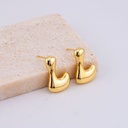 Aretes letras del abecedario baño 18k letra L