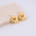 Aretes letras del abecedario baño 18k letra Q