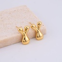 Aretes letras del abecedario baño 18k letra Y