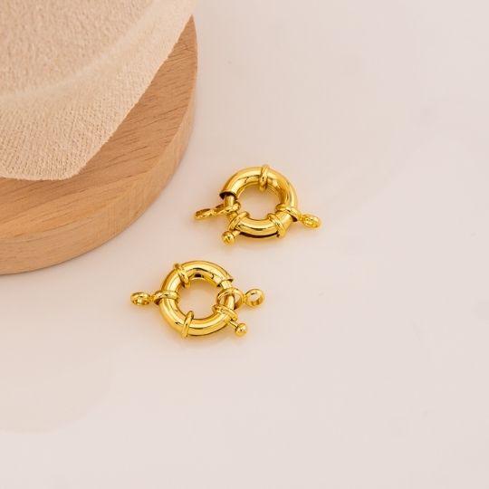 Broche marinero grande 18mm baño 18k