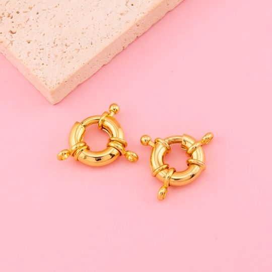 Broche marinero redondo 15mm baño 18k