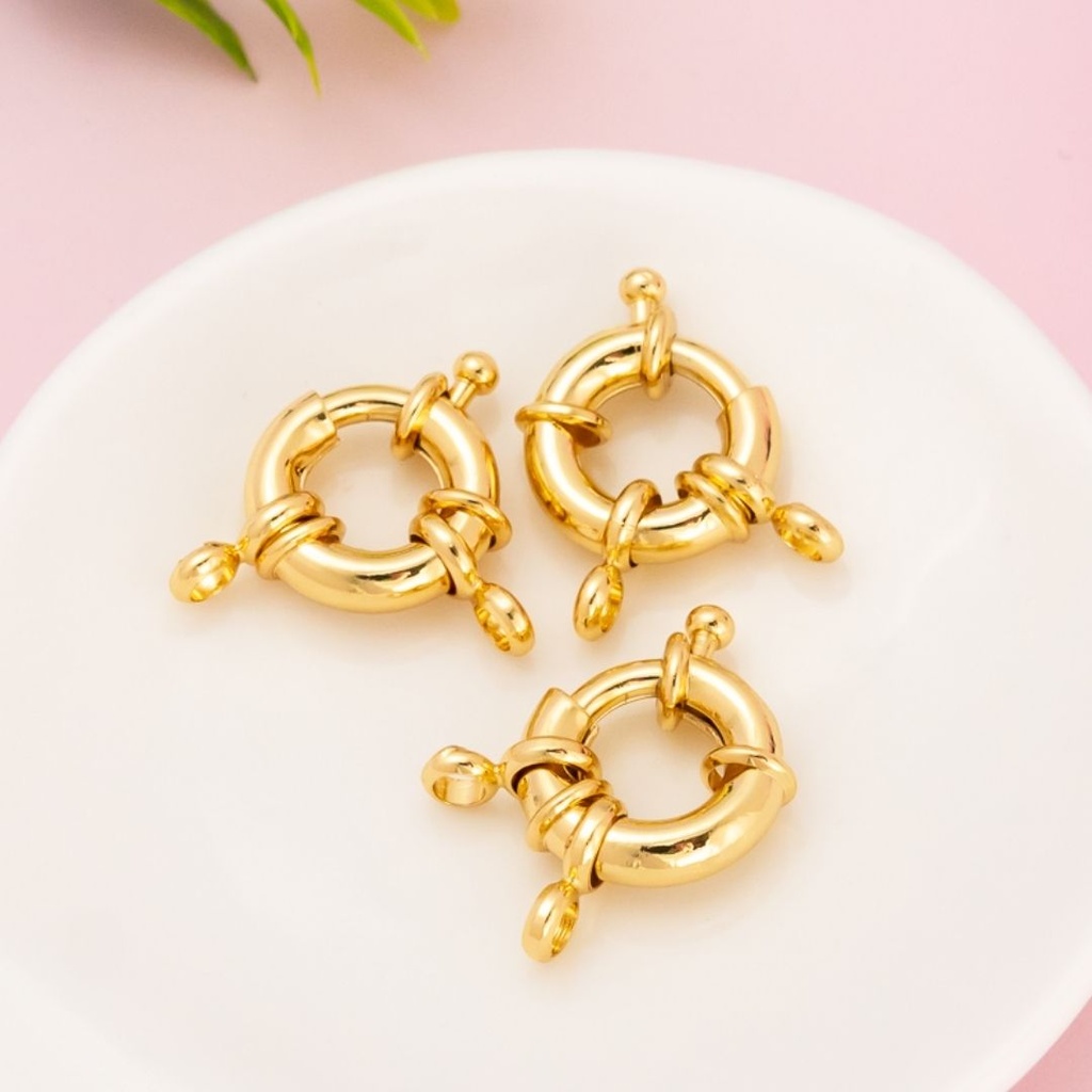 Broche marinero baño 18k 14 mm 