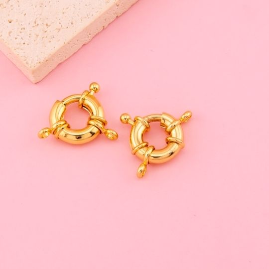 Broche marinero redondo 13mm baño 18k