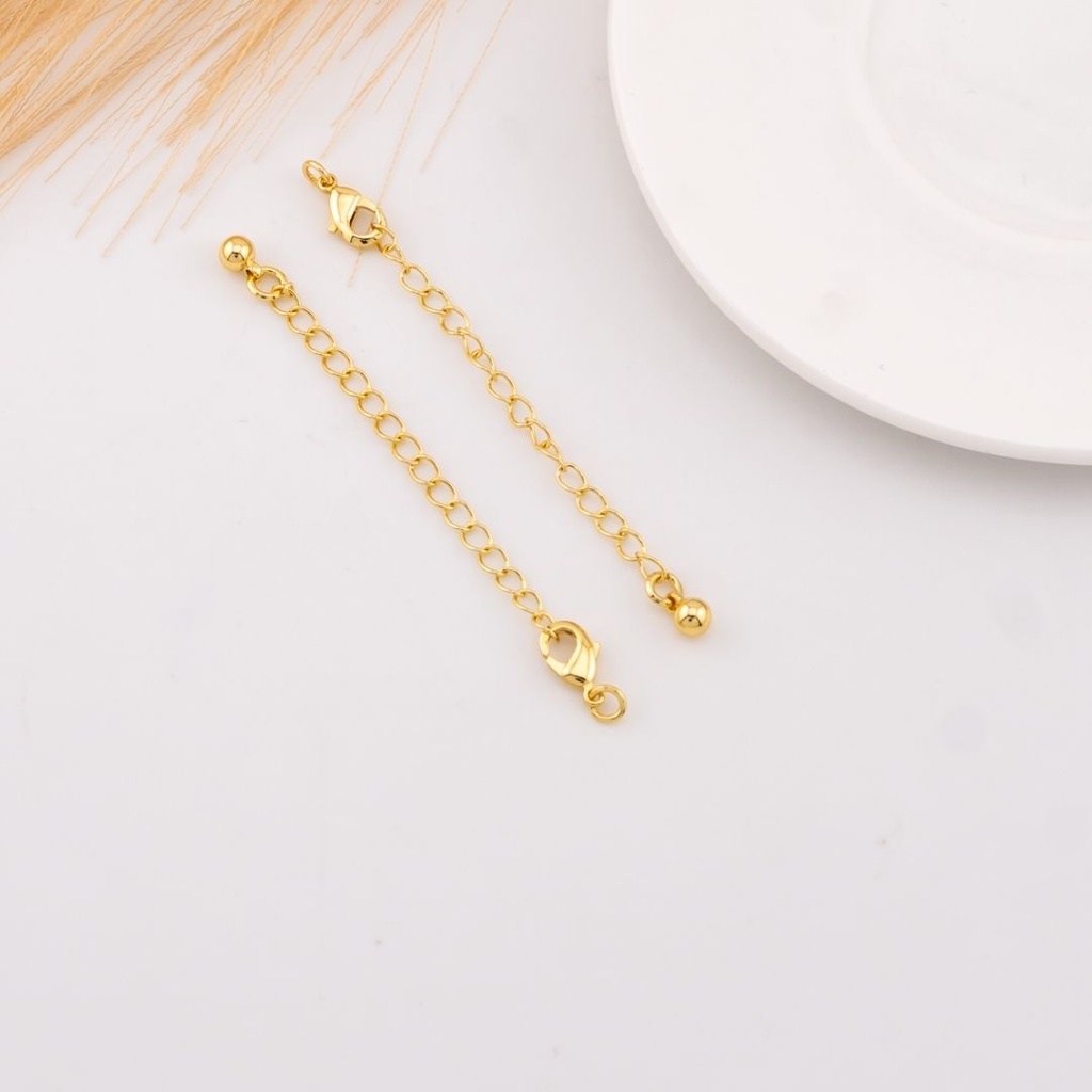 Broche perico con extension baño 18k