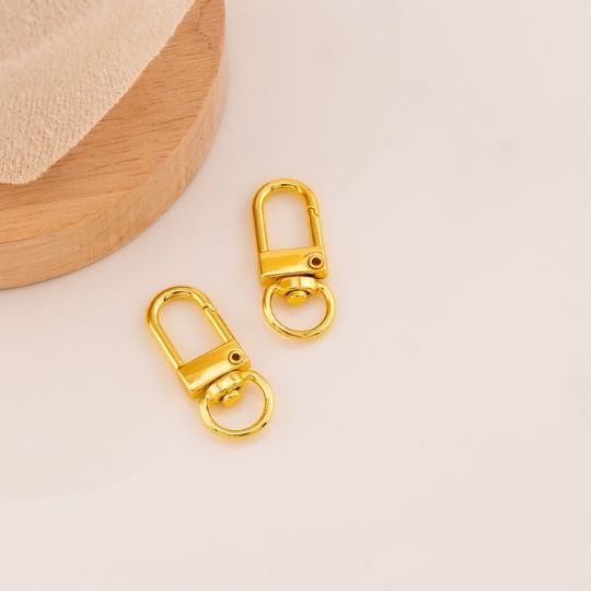 Broche para llavero baño 18k