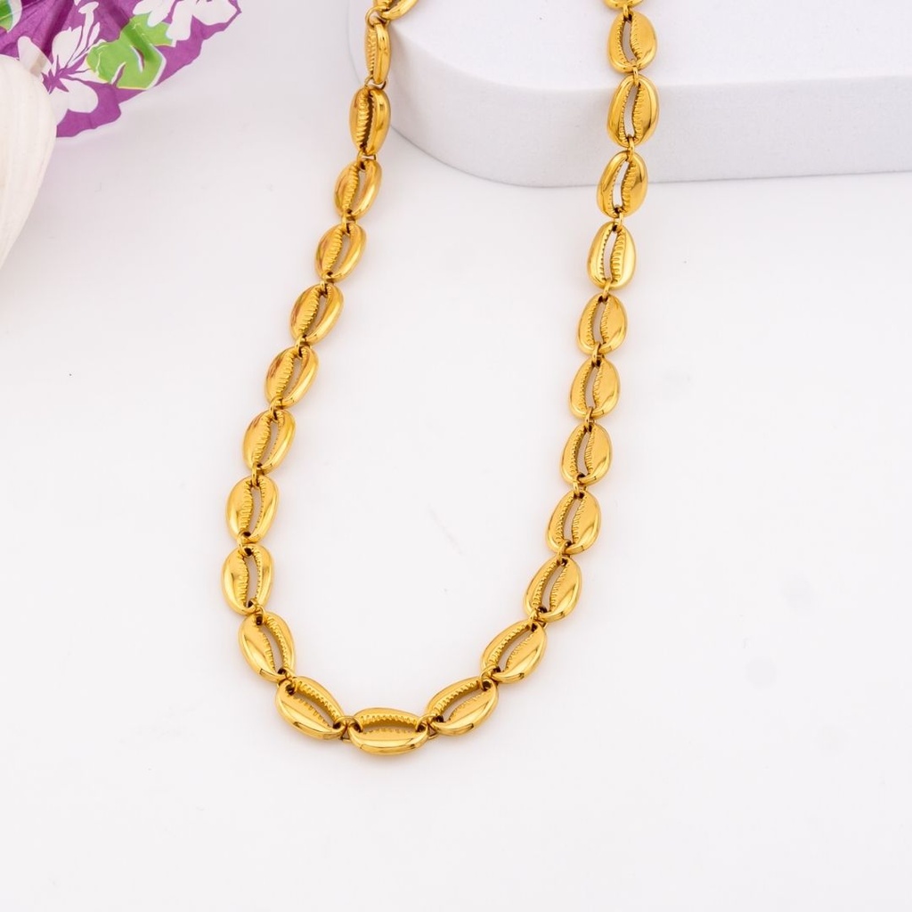 Collar conchas de mar acero inoxidable (WATERPROOF)