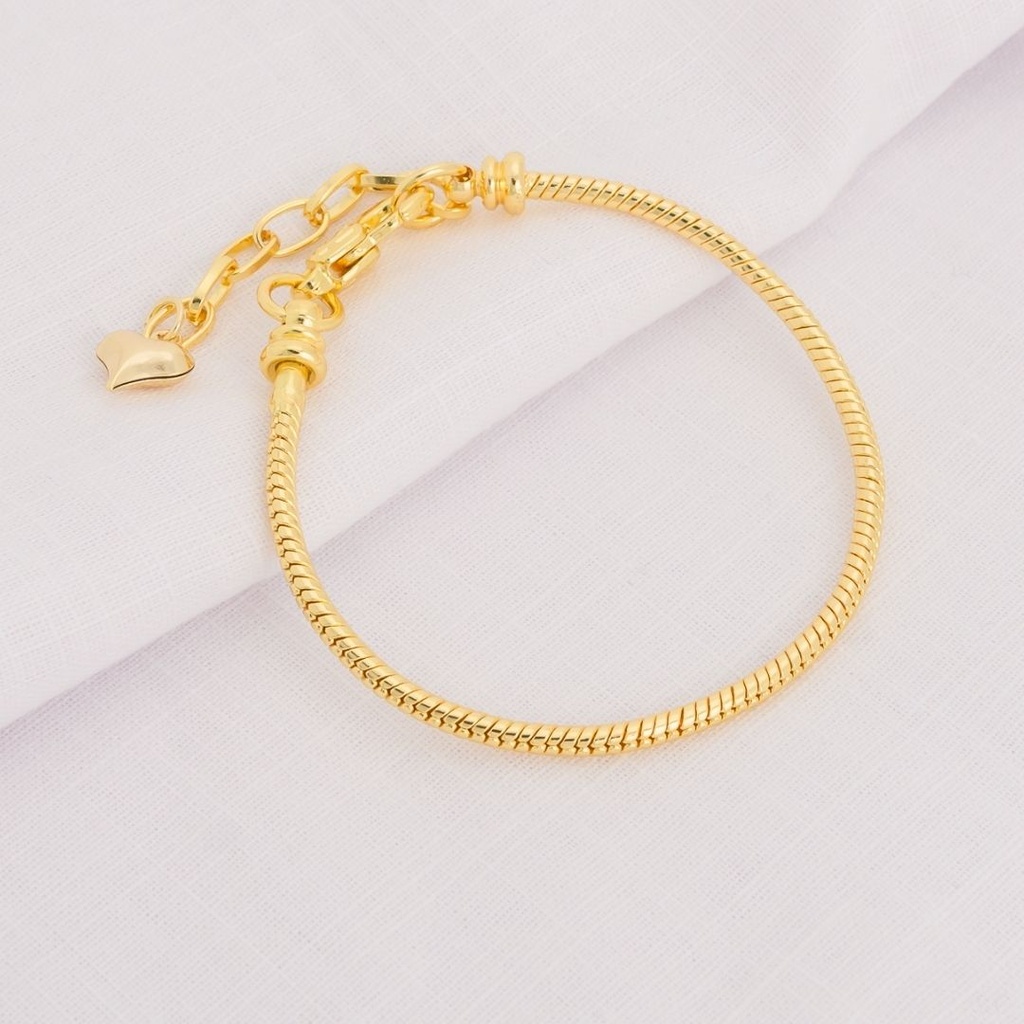 Pulsera estilo pandora baño 18K