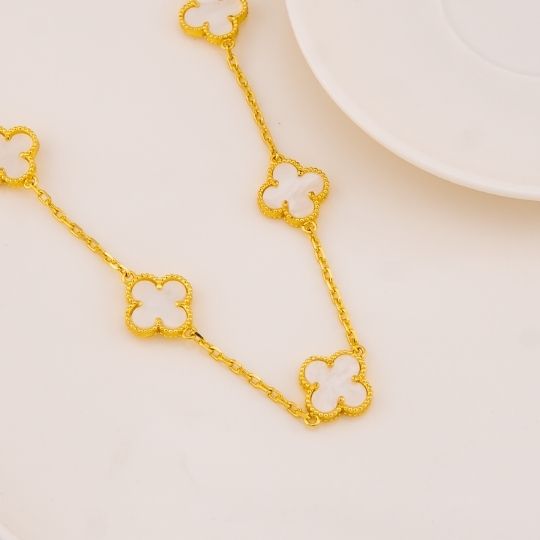 Collar de trebol baño 18k