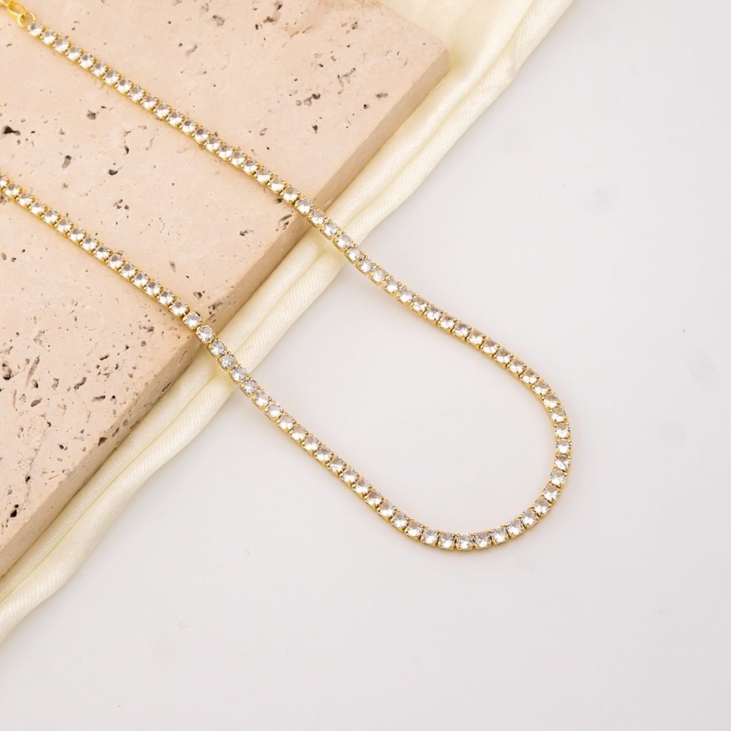 Collar de zirconias baño 18k