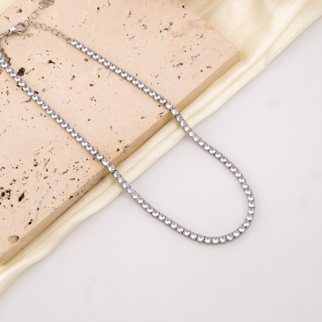 Collar de zirconias baño 18k