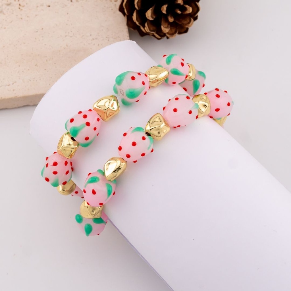 Pulsera elastica de fresas