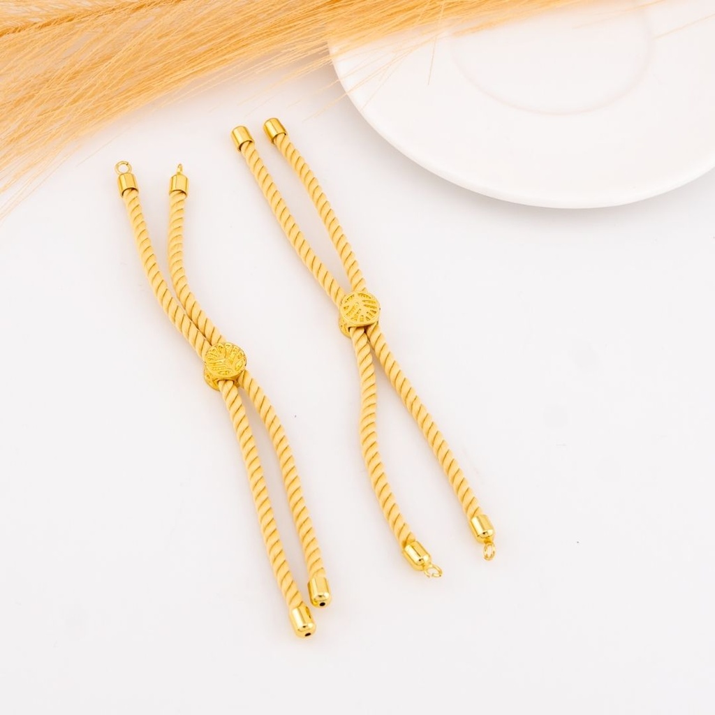 Pulsera ajustable baño 18k amarilla