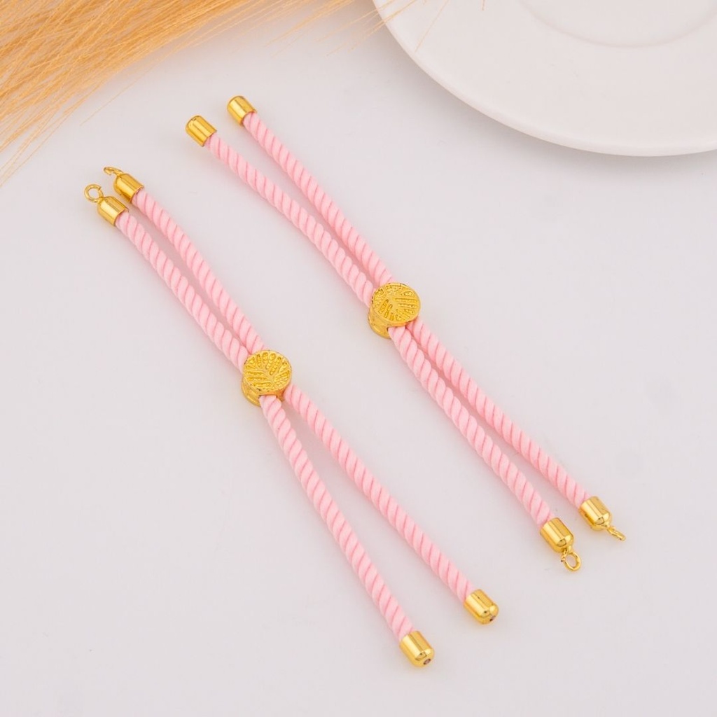 Pulsera ajustable baño 18k rosa
