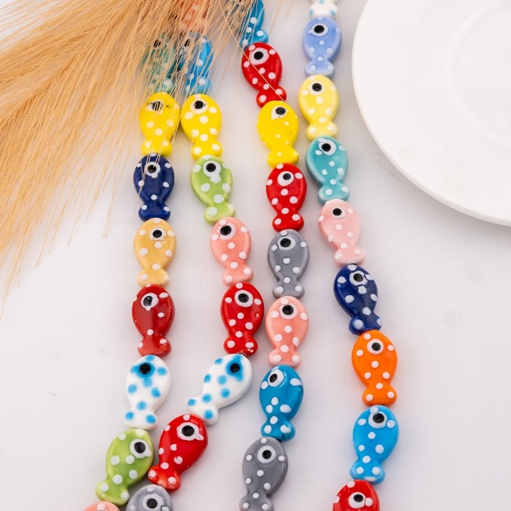 Ceramica de pescaditos multicolor