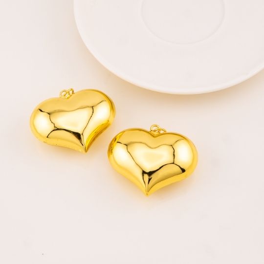 Dije corazon chunky baño 18k