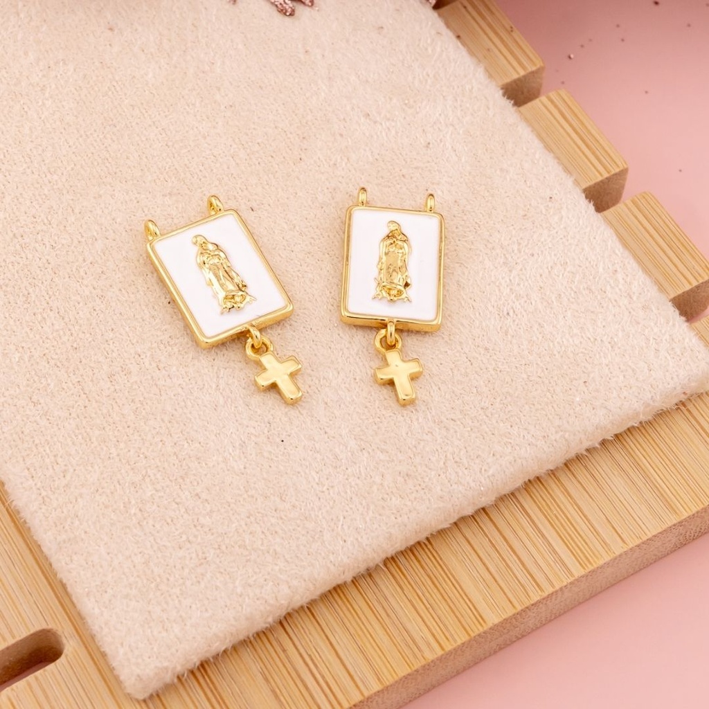 Escapulario VIRGEN con colgante baño 18k